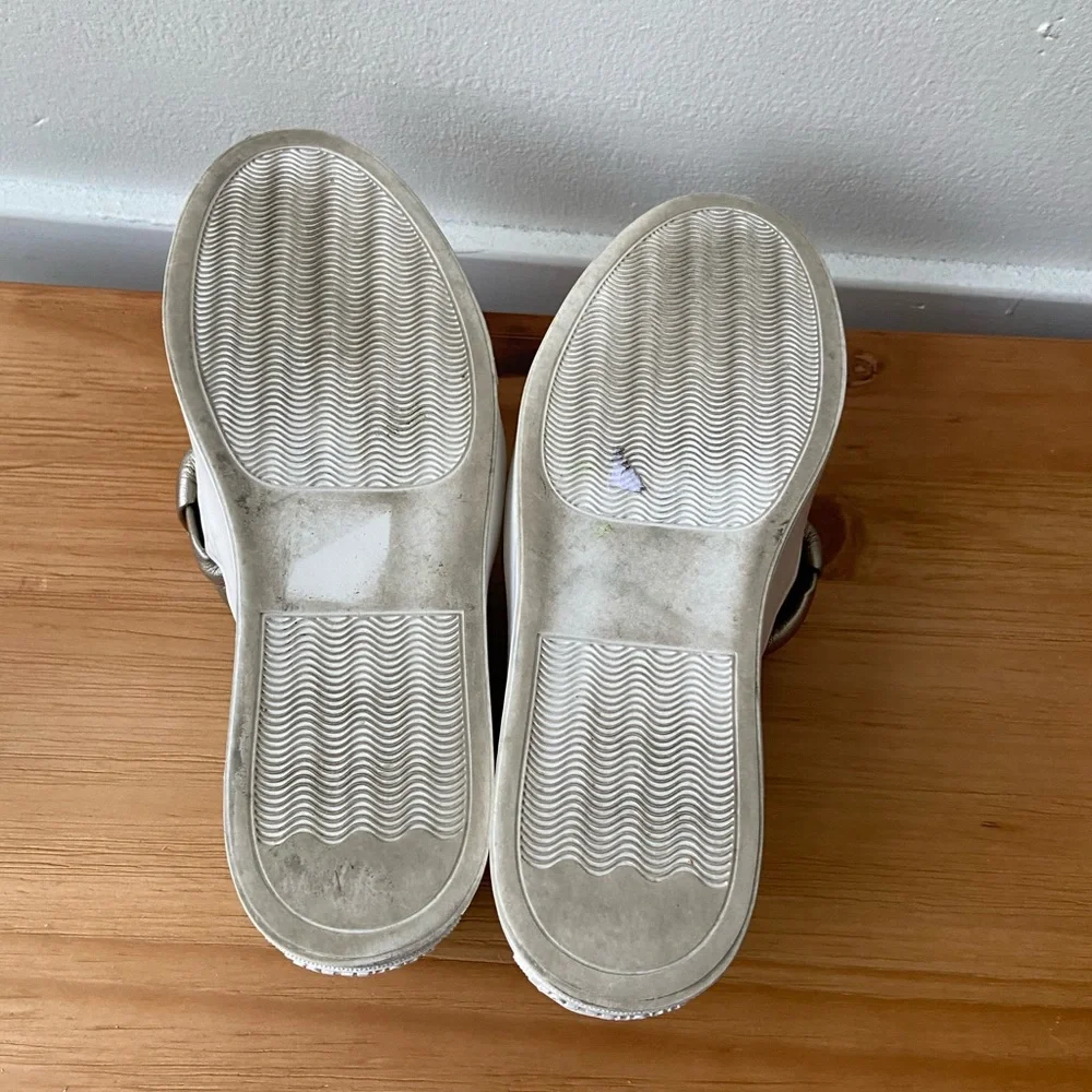 Rachel Zoe Burke Gold Metallic Braided Sneaker - Picture 11 of 11